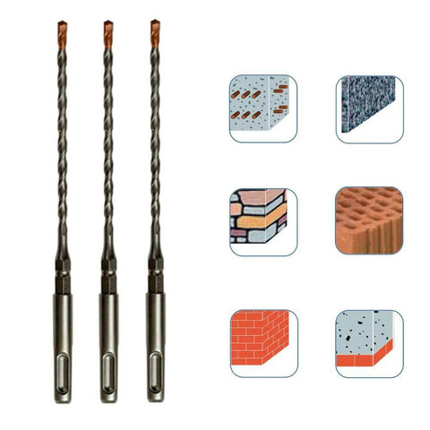 24-piece SDS Plus hex hammer drill bit set, 3/16 x 7 in for concrete, Amazon brand.