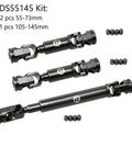 Heavy Duty Stainless Steel Drive Shaft Set For 1/10 Rc Crawler Upgrade Parts Fits Axial Scx10 Trx4 showing 3 shafts with various lengths.