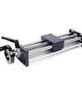 Rock Solid Linear Motion Guide System With SFU1605 Ball Screw Handwheel Dual Optical Axis 100mm To 500mm Stroke for precision measuring equipment