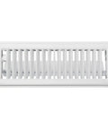 Heavy Duty 3x10 White Floor Register With All Steel Construction, Powder Coated Finish, Easy Damper Control