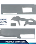 Gray PIT66 TPE dash cover bezel set for Toyota Camry 2007–2011 instrument panel; multiple dash panels shown.