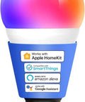 Smart WiFi LED Light Bulb With HomeKit Siri Alexa Google Home SmartThings, Dimmable RGBWW 2700K To 6500K, E26 Base, shown in packaging