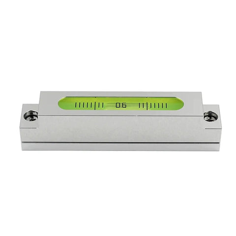 Adjustable small bar level Machine tool leveling high precision long horizontal bubble Mini spirit level(WHITE) top view showing measurement.