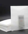 Stack of 100 Pack White Epe Pearl Foam Pouch Bags For Moving And Shipping Shockproof Cushioning Wrap For Fragile Items And Glassware