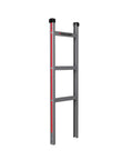 Heavy Duty Aluminum Paddle Brake Hand Truck Featuring Smooth Rolling Microcellular Foam Wheels And Stair Climber Treads side view of the aluminum frame.