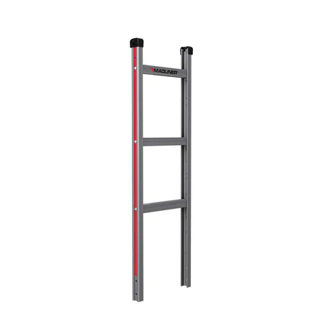 Heavy Duty Aluminum Paddle Brake Hand Truck Featuring Smooth Rolling Microcellular Foam Wheels And Stair Climber Treads side view of the aluminum frame.