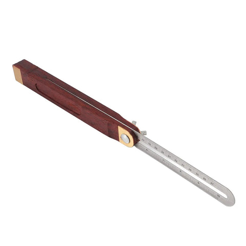 Top Tier Woodworking T Bevel Gauge With Rosewood Handle, Smooth Swing 360 Adjustable Angle Finder Protractor, Inch And Metric Ruler.