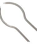 Stainless steel tongs detail from Fire Pit Tools 2-Piece Set With 36.5 Inch Poker And 32 Inch Wood Tongs, Stainless Steel Grabber Tools For Outdoor Campfires, Bonfires, And Fire Pit Accessories.