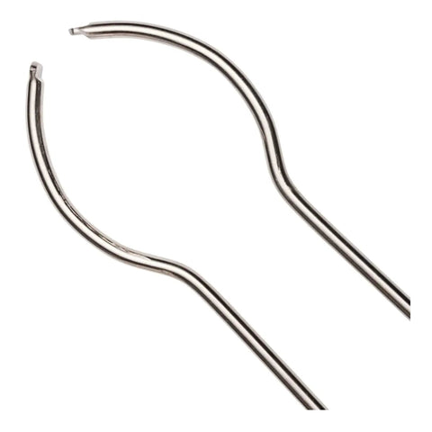 Stainless steel tongs detail from Fire Pit Tools 2-Piece Set With 36.5 Inch Poker And 32 Inch Wood Tongs, Stainless Steel Grabber Tools For Outdoor Campfires, Bonfires, And Fire Pit Accessories.