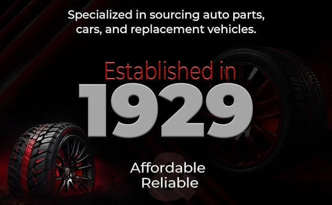 Established in 1929 with focus on sourcing auto parts, cars, and replacement vehicles, emphasizing affordability and reliability.