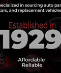 Auto parts company established in 1929, specialized in sourcing cars and replacement vehicles, with affordable and reliable options.