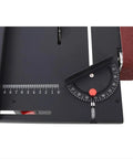 Aynuma Mini Table Saw And Belt Sander Combo 2 In 1 Electric Portable Bench Cutting Machine with angle adjustment dial.