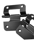 SWOOMEY 10-piece heavy-duty cabinet door hinges, black iron, self-closing embedded design.