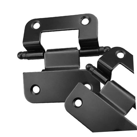 SWOOMEY 10-piece heavy-duty cabinet door hinges, black iron, self-closing embedded design.