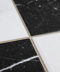 Close-up of Checkerboard Porcelain Floor And Wall Tile 17 7/8 Inch Square With Glazed Textured Finish And Medium Sheen