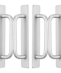 Four Pack Aluminum Door Pull Handles For Sliding Doors And Cabinets With Wear Resistant Adhesive Mount No Drilling Installation