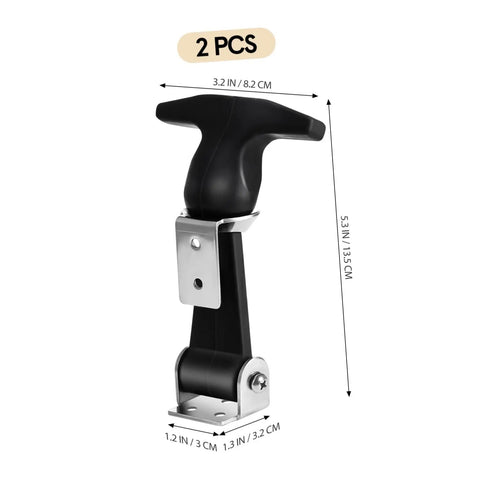 Stainless Steel Rubber T Handle Draw Latches 2 Pack For Tool Boxes Cabinets And Equipment Heavy Duty Grip And Easy Install