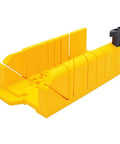 Saw Storage Miter Box Plastic Black With 11.81 Inch Length And Patented Storage System Featuring 90 Degree, 45 Degree And 22.5 Degree Slots