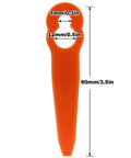 Close-up of orange 48 Piece Plastic Trimmer Head Blade Set Replacement For PolyCut 2 2 4008 007 1000 Lawn Mower Weed Eater