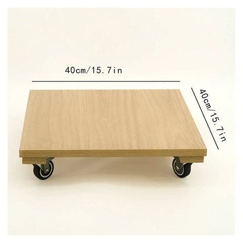 Heavy Duty Wooden Plant Caddy With 360 Degree Rotating Wheels Holds Up To 110 LBS Straight Up Lets You Shift Heavy Pots Rock Solid And Simple For Decked Out Patios Or Balcony Garden Layout