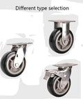 Heavy Duty 304 Stainless Steel Caster Wheels Featuring Thick Flat Base Plate Dual Sealed Ball Bearings Rustproof Cart Casters different types displayed