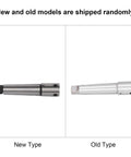 Two Morse taper drill arbors: left new type MT4-19.05mm steel R8 adapter; right old type.