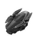 Pro Grade 4K Quad Copter Drone With 2 Axis Gimbal For Crystal Clear Footage in folded position, compact design, black color
