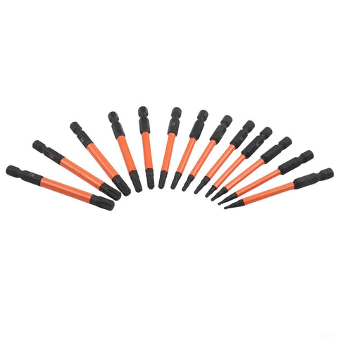 Must Have 3 Piece Torx Bit Set For T5 To T40 Impact Drivers With High Strength Alloy Steel And Shock Absorbing Torsion Design For Professional Jobs, 13-piece set
