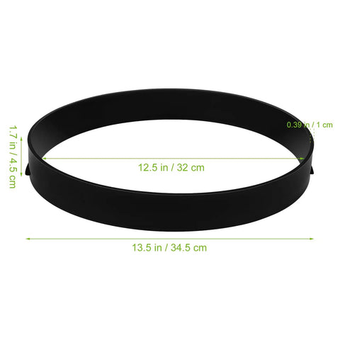 Two Round Stepping Stone Molds For Concrete Pavers Reusable Plastic Path Maker Kit, 12.5-inch diameter, black mold