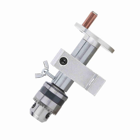 Heavy Duty Live Revolving Center Adjustable Wood Lathe Chuck With Pinpoint Accurate Drilling Depth For Mini Lathe DIY Craftsmanship Gear, shown from an angled view.