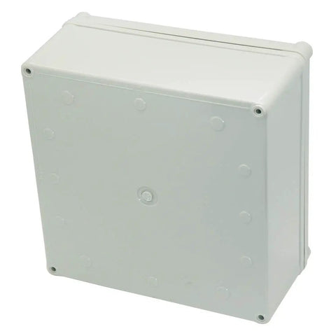 IP67 Waterproof Junction Box In Tough ABS Plastic, Dustproof Outdoor Indoor Electrical Project Enclosure, Universal DIY Electronics Box In Grey, Measures 7.87 X 7.87 X 3.74 Inches, All Weather Beefy Build