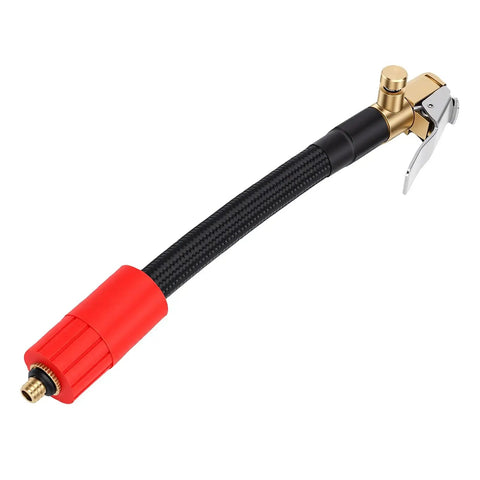Heavy Duty Tire Inflator Extension Hose 16cm Quick Connect Fits Recessed Valve Stems Cars Motorcycles Bikes black braided hose