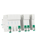 4P MCB Miniature Circuit Breaker With 1000V Voltage Rating And 6KA Fault Current Capacity, white plastic, din rail mount design
