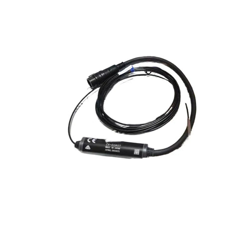 Flat Type Smart Displacement Sensor For Industrial Automation, cable and sensor head on white background