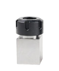 Heavy Duty ER40 Square Collet Block Chuck Holder For Lathe Machine Workholding Precision Tooling, black and silver, square design.