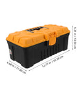Rugged Multilayer Plastic Toolbox With A Secure Snap Latch and Spacious Yet Compact Shape for easy tool transport and storage.