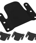Beefy 4 Piece Sectional Sofa Connector Brackets Black Iron Heavy Duty Couch Connecting Clamps shown from top angle