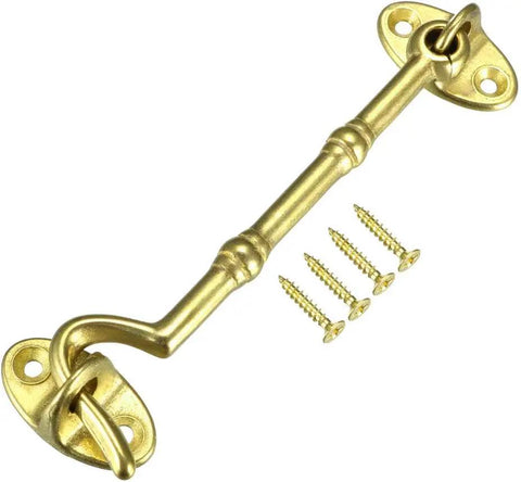 Lock Down Your Setup With This Tough Brass Hook Latch For Gates Cabinets And Windows Featuring Dead Simple Install Windproof Holders Mounting Screws Included. Solid brass latch with mounting screws.