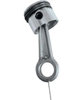 Rock Solid Cast Iron 2HP Big Bore Air Compressor connecting rod and piston assembly for enhanced air volume performance.