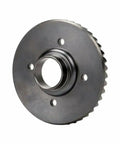 Traxxas X-MAXX Beefy Heavy Duty Hard Steel Differential Ring Gear And Pinion Set With Helical Teeth, chrome steel, close-up