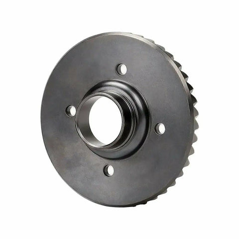 Traxxas X-MAXX Beefy Heavy Duty Hard Steel Differential Ring Gear And Pinion Set With Helical Teeth, chrome steel, close-up