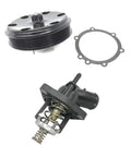 Heavy Duty Engine Water Pump Pulley Housing Badass Direct Fit Replacement For Chevy Silverado And Gmc Sierra Light Trucks With Four Point Three Five Point Three Or Six Point Two Liter Engines, aluminum steel housing with gasket.
