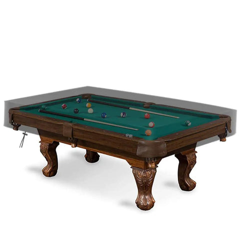 Heavy Duty 8ft Pool Table Cover; Waterproof, Fade Resistant, Windproof, Scratch Resistant Black Billiard Cover with Pool Table