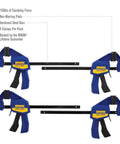 IRWIN Quick-Grip 6-inch blue one-handed mini bar clamps, 4-pack