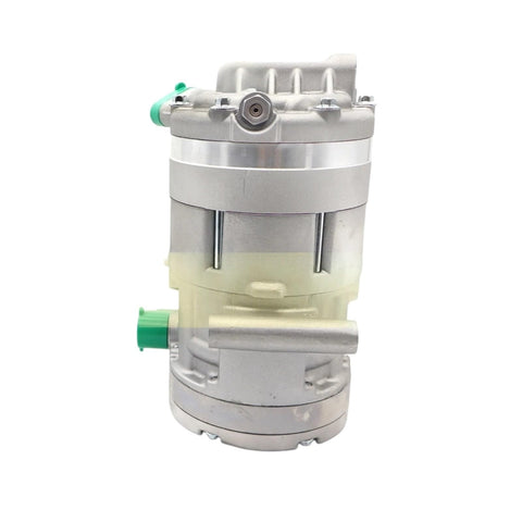 High Performance Electric AC Compressor Direct Replacement For Hyundai Kona And Kia Niro EV 97701K4000 showing aluminum and iron housing.