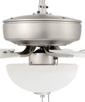 Pro Plus 52 Inch Ceiling Fan With LED Light Kit And Pull Chain close-up view showing motor and light fixture.