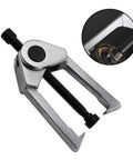 Smooth Operator Two Jaw Wheel Hub Bearing Puller in silver alloy, 0 to 5-1/8 inches, for extracting stubborn gears and bushings.