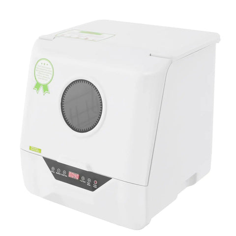 Compact Countertop Dishwasher With 800W Motor And 360 Spraying Arm, Portable Mini Kitchen Appliance Featuring Digital Panel.