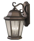 Martinsville Outdoor Patio Wall Lantern 3 Light Bronze Finish Weather Resistant 180 Watts cETL Listed Wet Location Rated