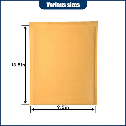 25 Pack Kraft Bubble Mailers 9.5x13.5 Inch Large Padded Self Seal Shipping Envelopes Tear Resistant And Eco Friendly Recyclable Mailers